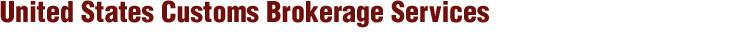 US Customs Broker Service